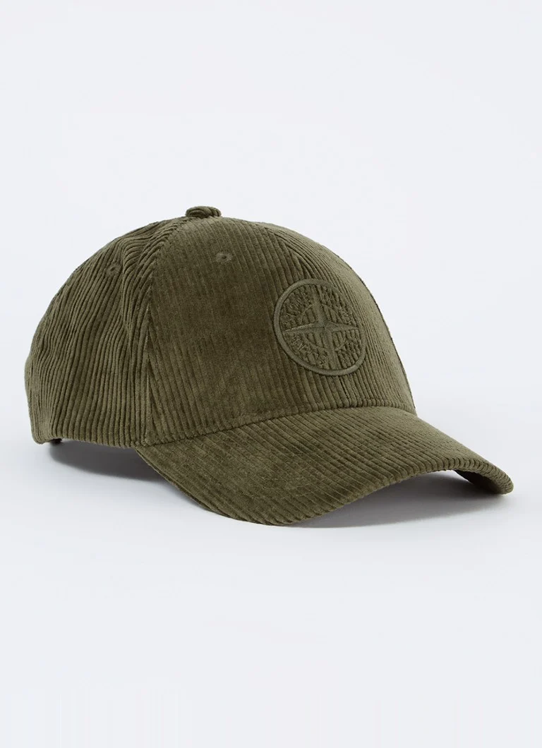 Καπέλο Stone Island από κοτλέ 99662 με κέντημα λογότυπου