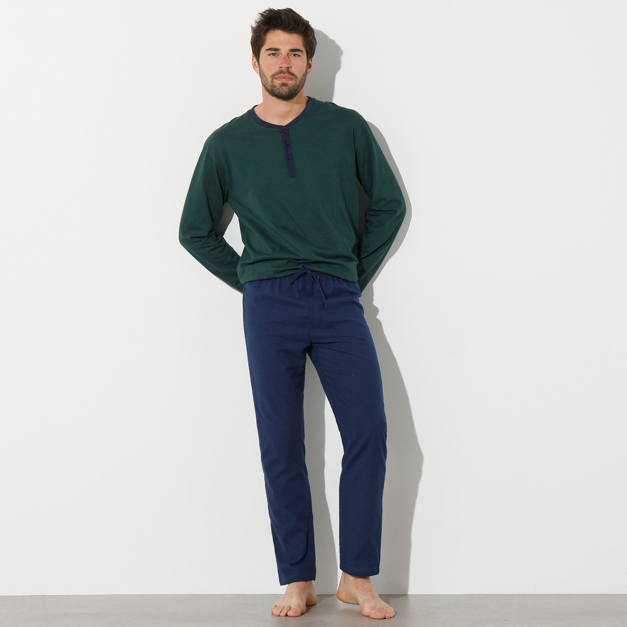 Pantalon pyjama flanelle unie
