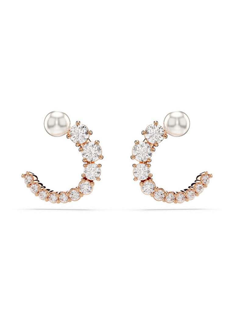 Swarovski Matrix stud earrings with crystal