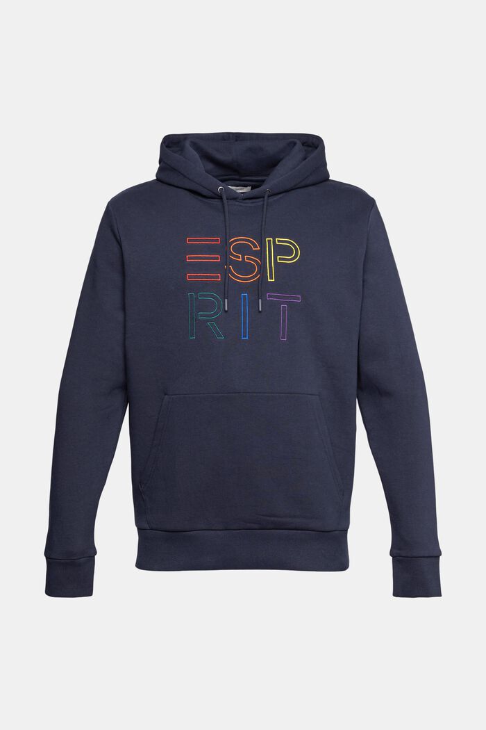 Recycelt: Hoodie mit Logo-Stickerei