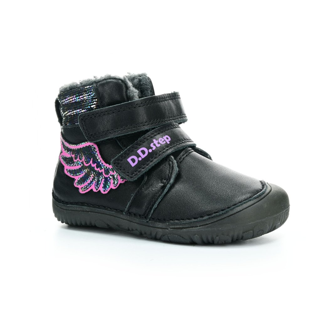 D.D.Step W073-364A schwarze Barfuß-Stiefeletten