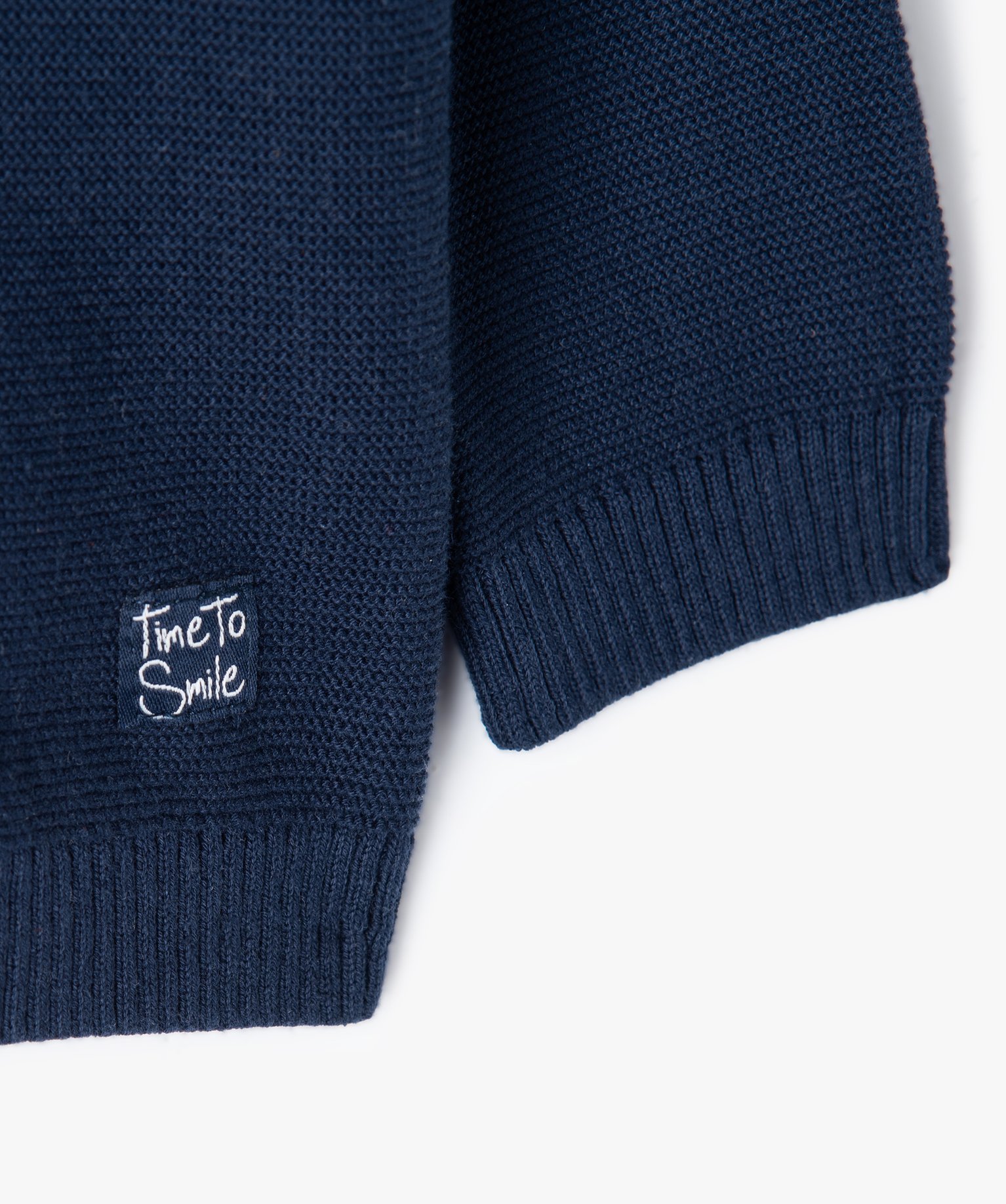 Gilet bébé en maille à fermeture zippée marine | GEMO