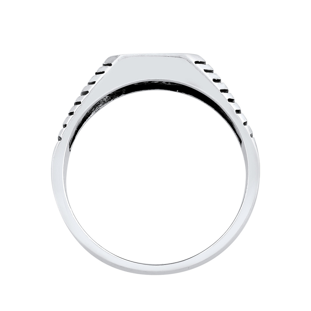 KUZZOI KUZZOI Bague Hommes Sceau Carré Massif Tendance avec Sodalite en Argent Sterling  Bague