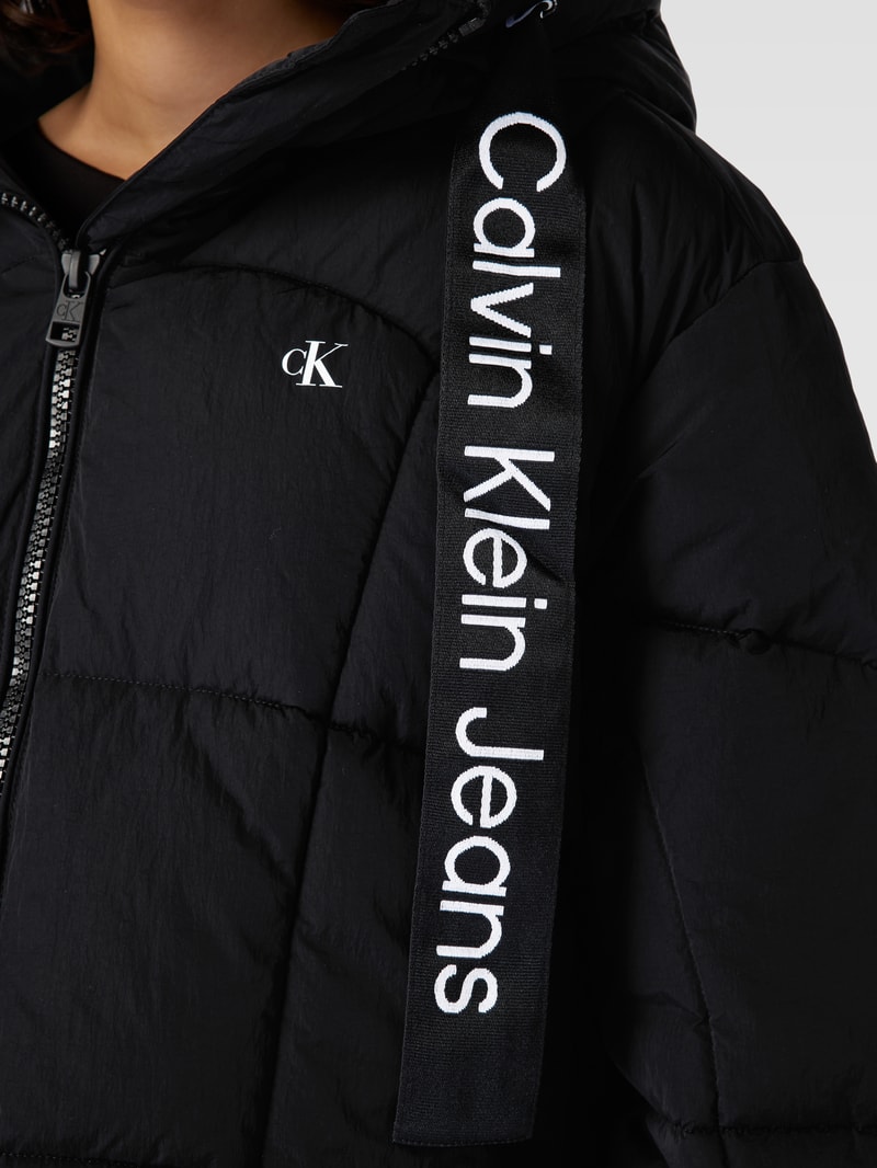 Steppjacke mit Label-Details in black
