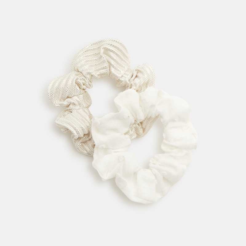 Chouchou pour cheveux (lot de 2) blanc fille