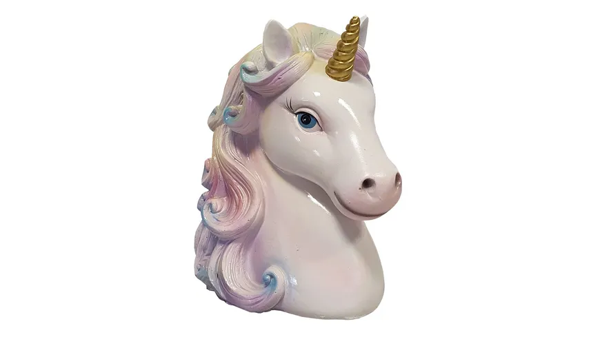 TRENDSHOP Spardose Einhorn Büste
