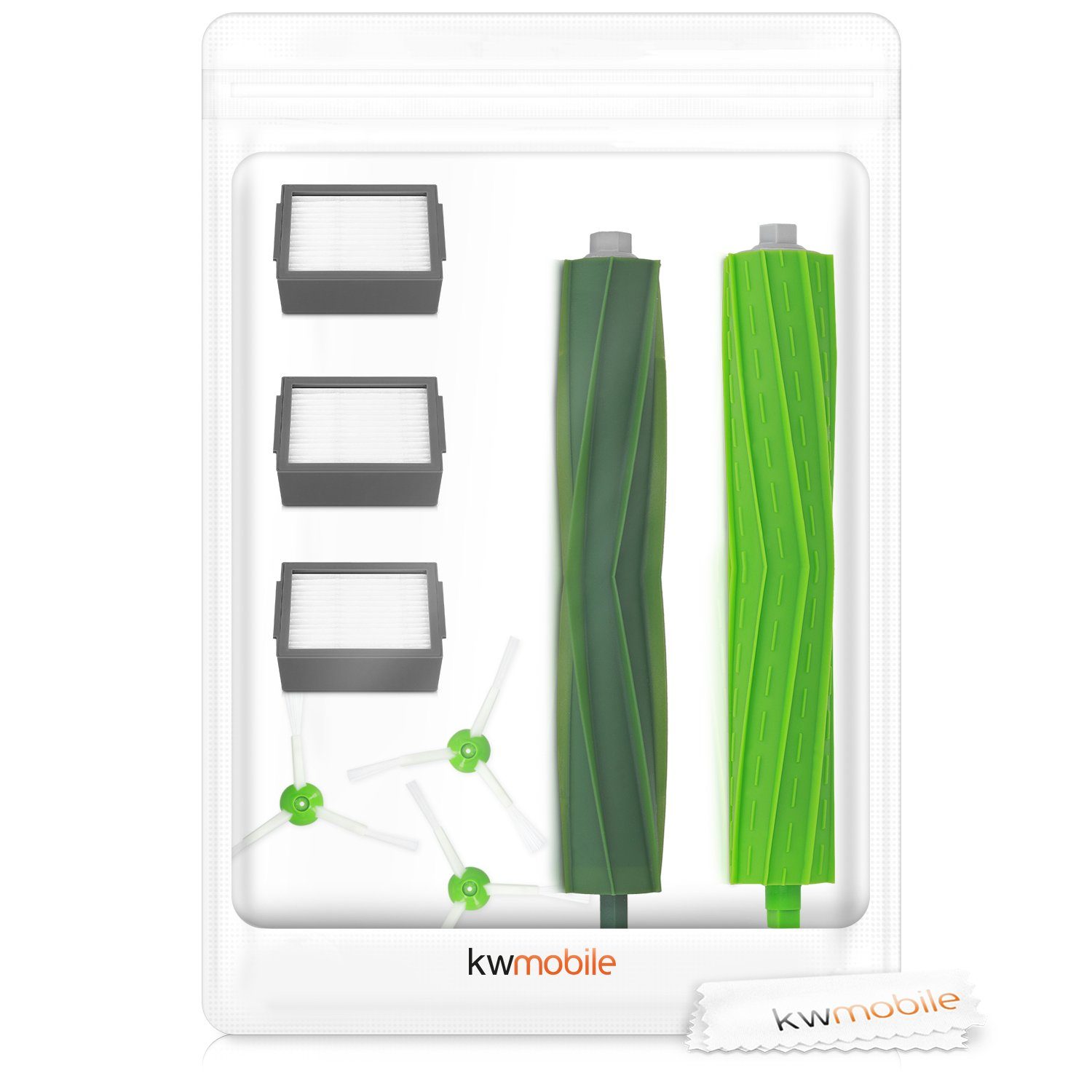 kwmobile Saugroboter Zubehör-Set Ersatzteile Set für iRobot Roomba e/i Serie - Filter, Bürsten