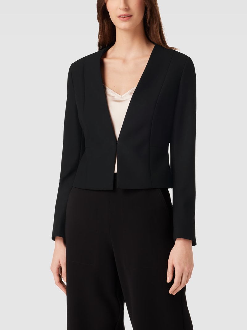 Blazer mit V-Ausschnitt Modell 'Jamaisa' in schwarz