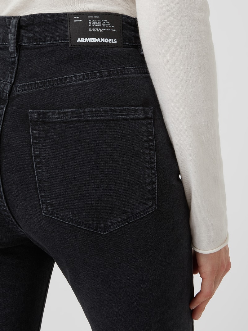 Skinny Fit High Waist Jeans mit Stretch-Anteil Modell 'Ingaa' in anthrazit