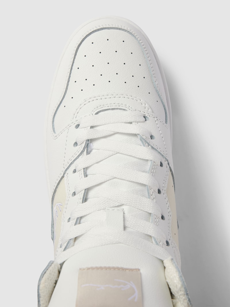 High Top Sneaker mit Label-Details in weiss