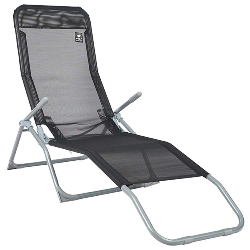 BIXENTE klappbare Gartenliege 157 cm 2er-Set schwarz