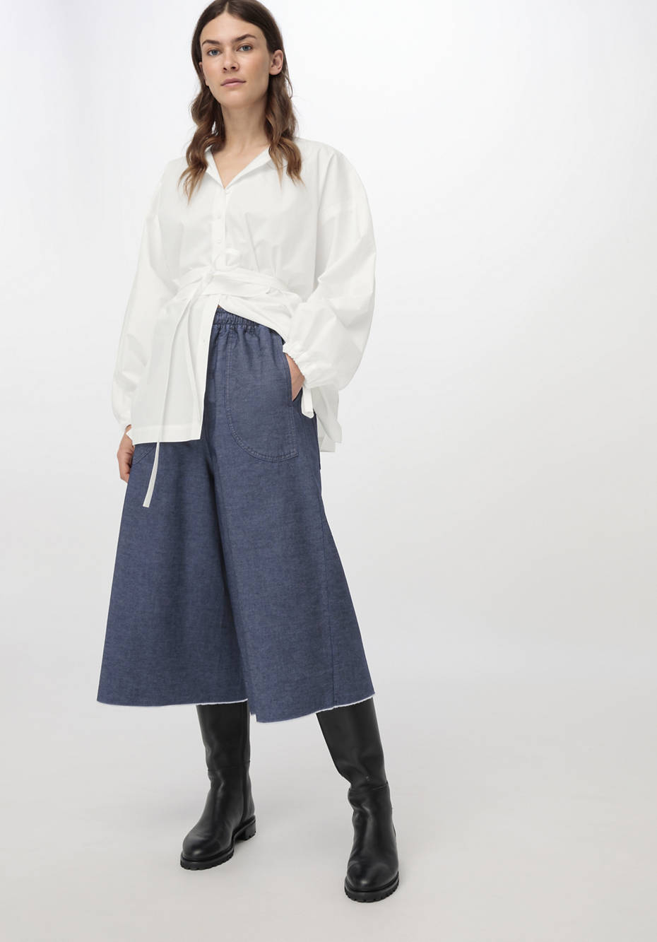 ZERO WASTE Culotte aus reinem Bio-Denim