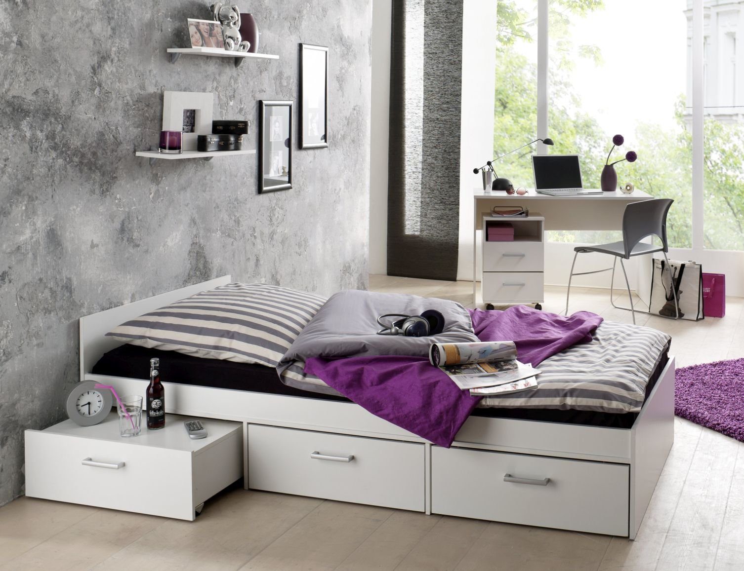 Storado Jugendzimmer-Set Berlin weiß matt Colli 1 bis 4 (EAN 4260498522767), (siehe Artikelbeschreibung)