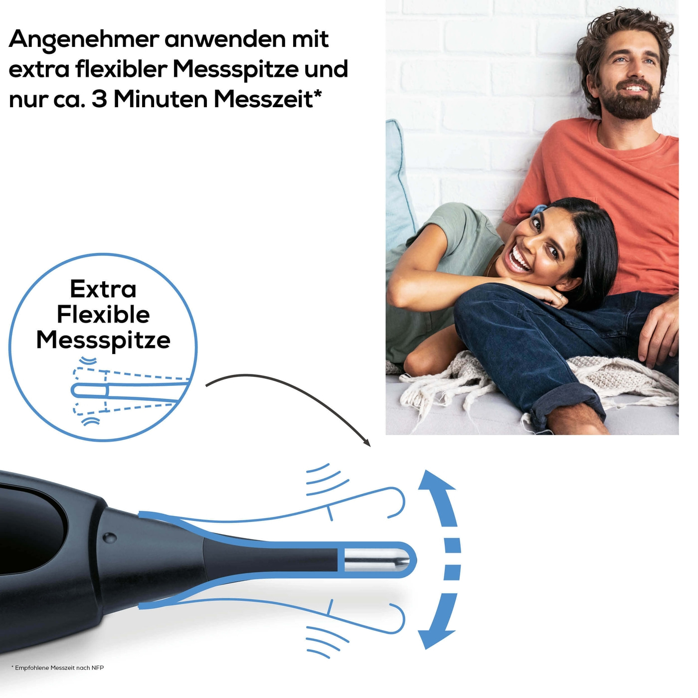Beurer Basalthermometer OT 30-Basalthermometer für Schwangerschaft oder Zyklustracking - Bluetooth® kompatibel mit „Ovy“ App