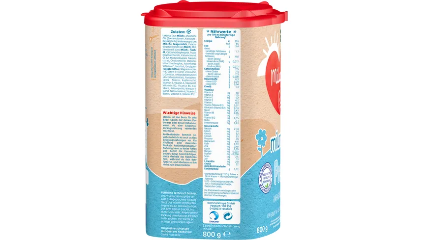 Milupa Milumil Pre Anfangsmilch 800 g