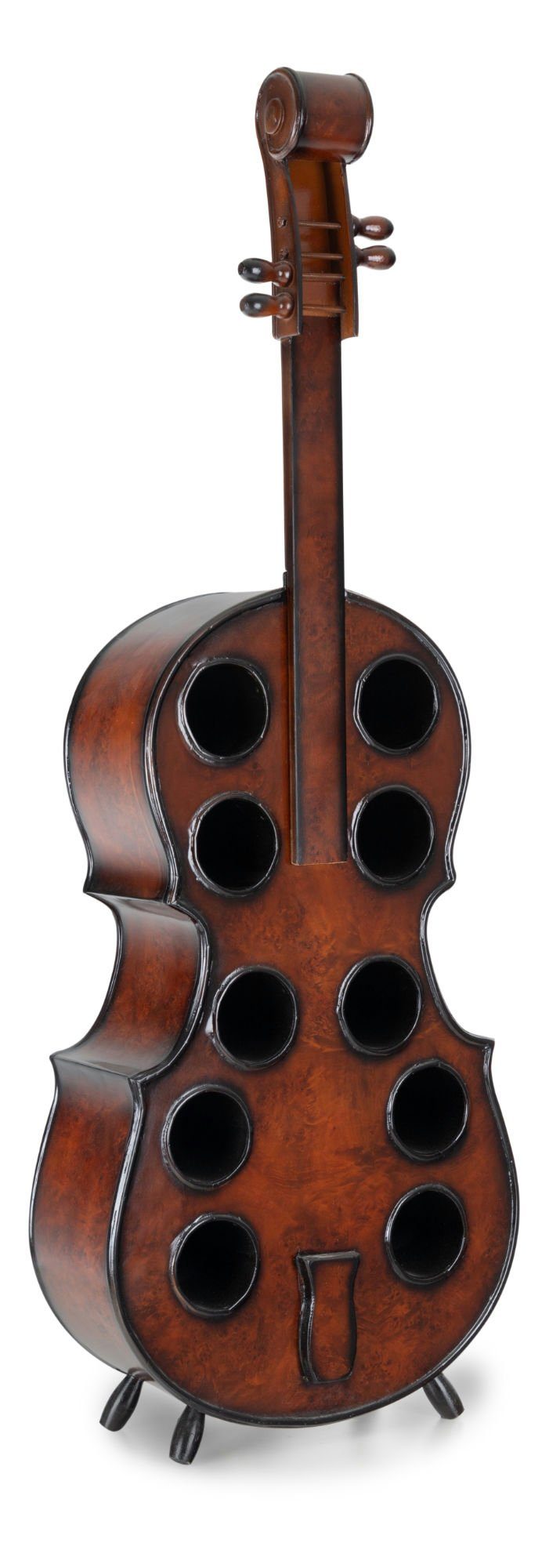 Stagecaptain Flaschenregal WR-10 Stradivino Weinregal für 10 Flaschen, Weinständer Holz stehend in Vintage-Optik 