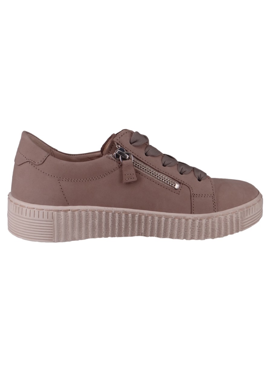 GABOR Freizeit Schnürer beige Gabor Fashion Sneaker low 23.334.12 grau