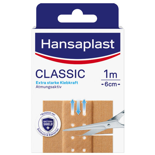 HANSAPLAST Classic Pflaster 6 cmx1 m  1 St  Pflaster
