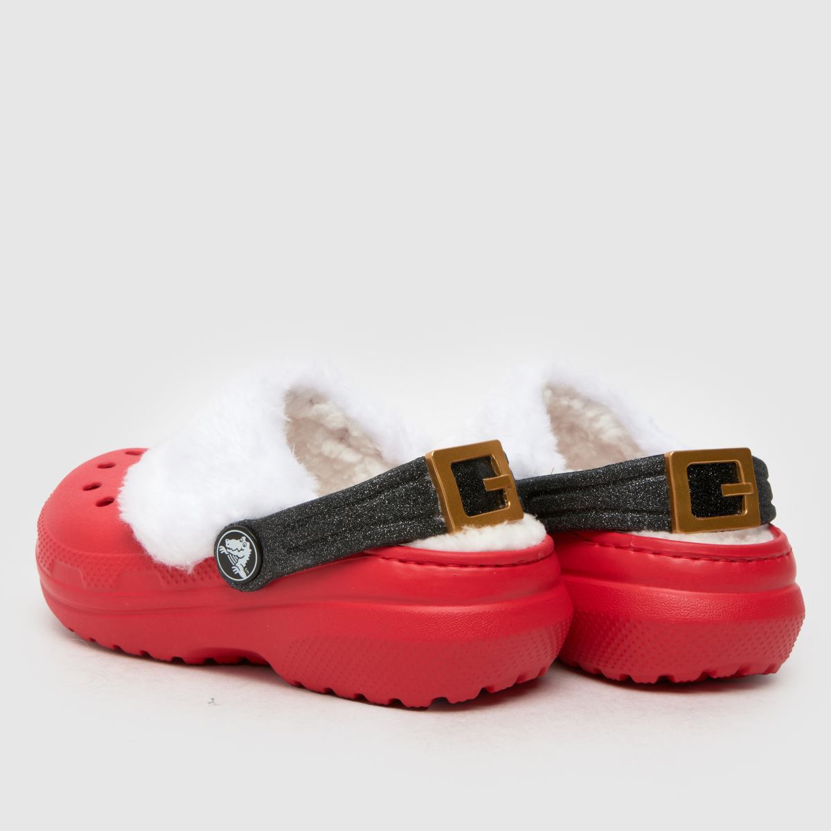Crocs röda klassiska fodrade tomteträskor för småbarn