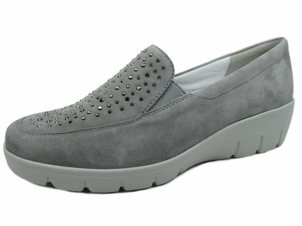 SEMLER Klassische Slipper grau Judith