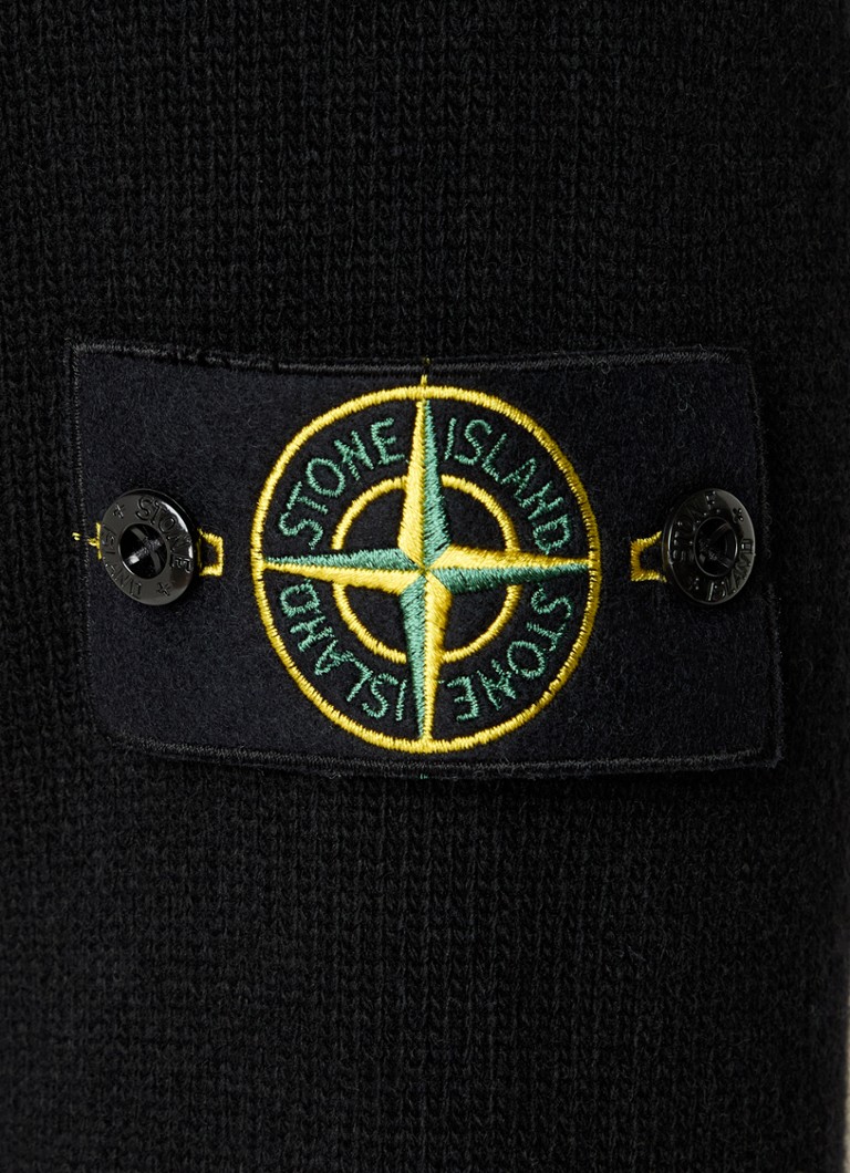 Πουλόβερ με λογότυπο Stone Island 508A3 από λεπτό πλεκτό μαλλί