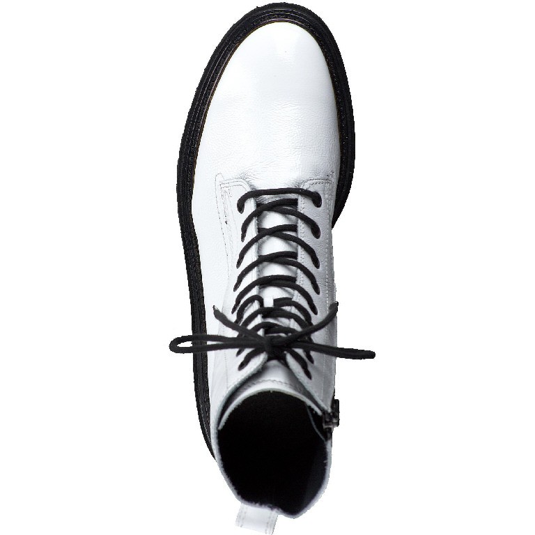 PAUL GREEN Schnür-Stiefeletten weiss