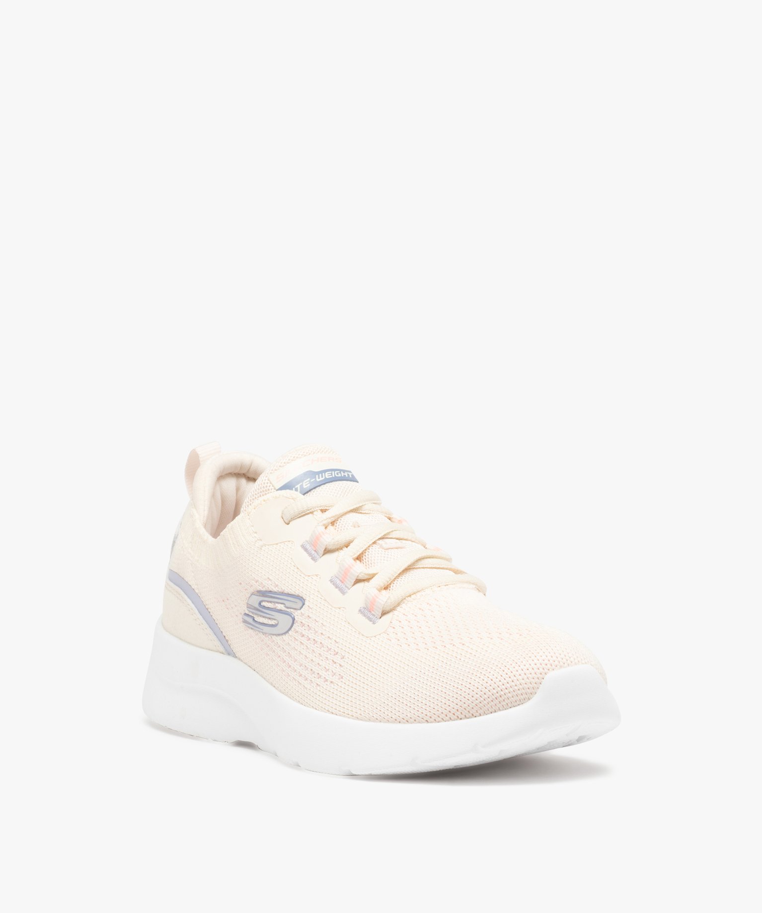 Baskets femme unies légères à lacets - Skechers beige | GEMO