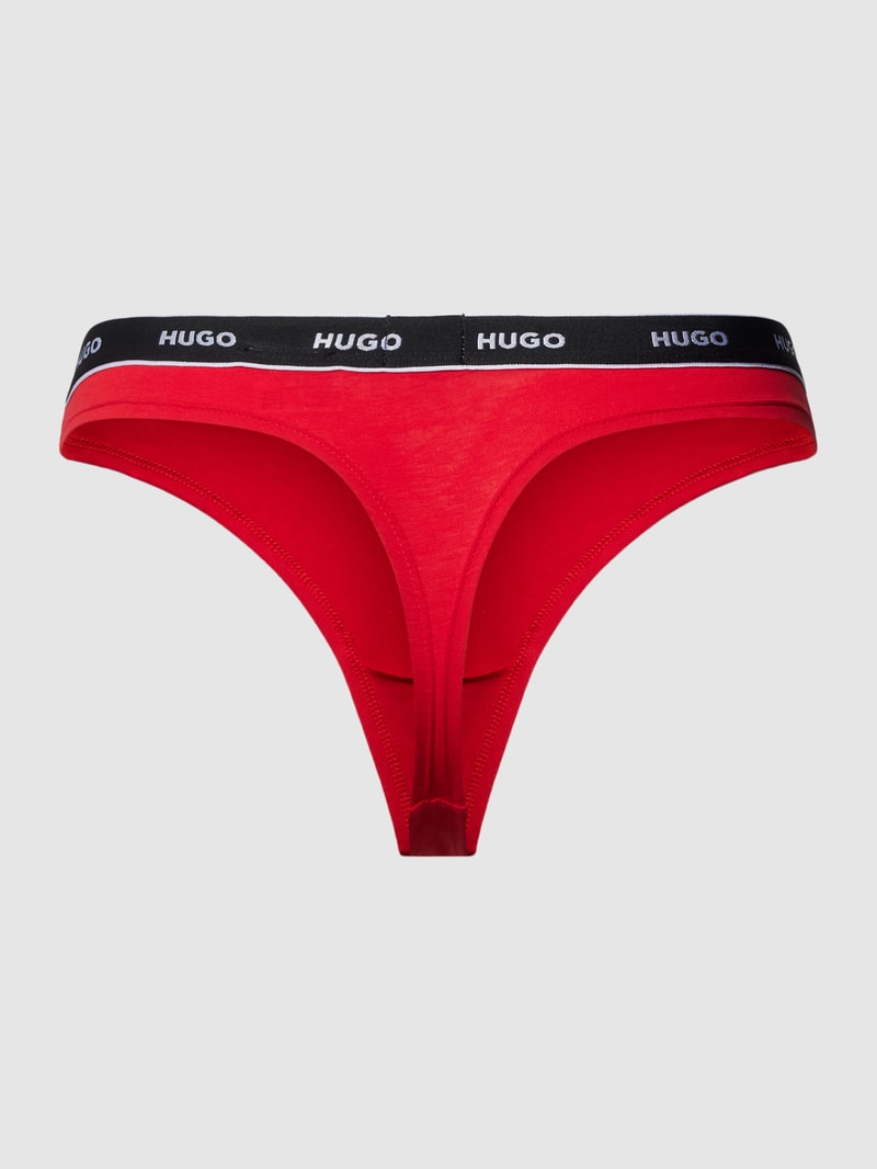 Slip mit elastischem Bund mit Label-Detail in bordeaux rot