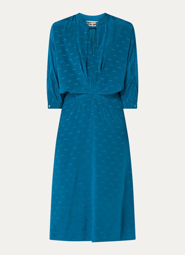 Zadig&Voltaire Ritany silkkinen miditunikamekko jacquard-kuvioinnilla
