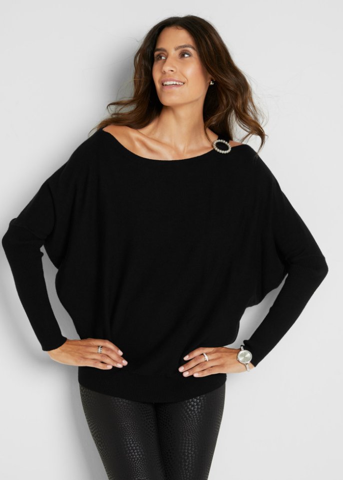 Pullover mit Perlendetail
