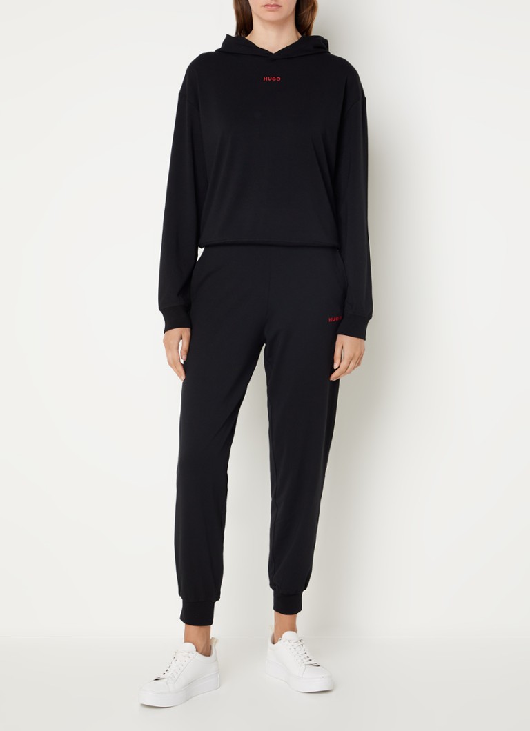 Pantaloni de trening HUGO BOSS Shuffle cu talie înaltă, croială slim, cu logo