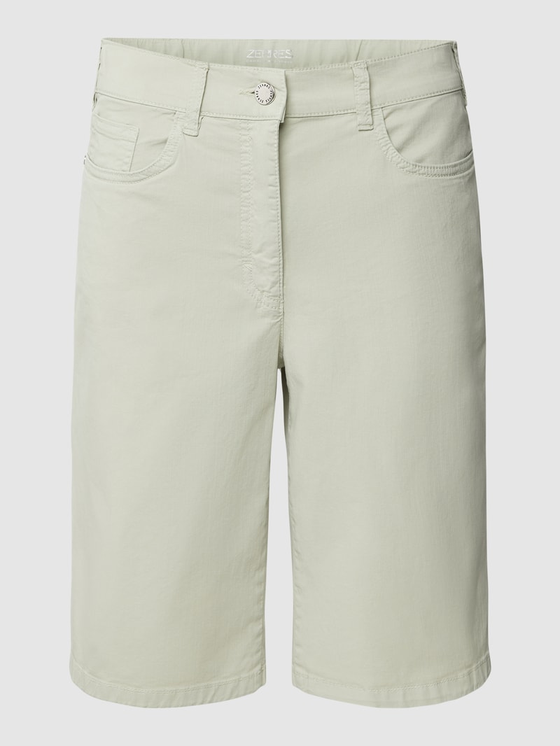 Bermudas im 5-Pocket-Design Modell 'GRETA' in grün