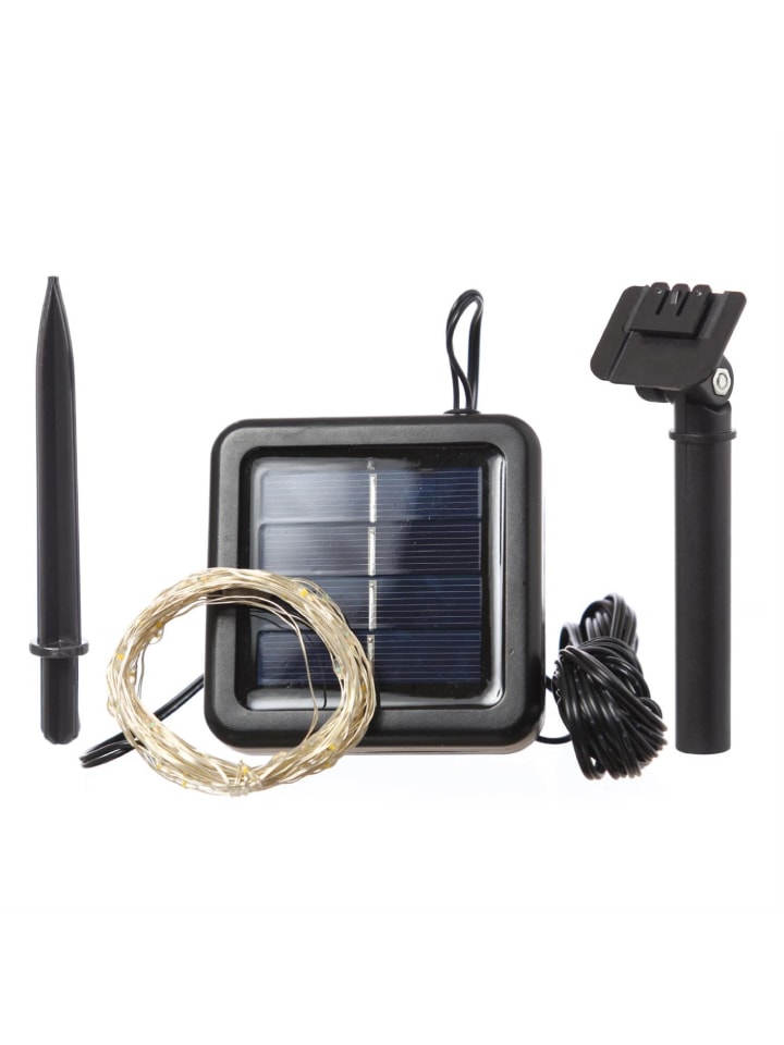 MARELIDA LED Solar Lichterkette Draht 100 LED L: 9,9m in silber günstig kaufen onesize