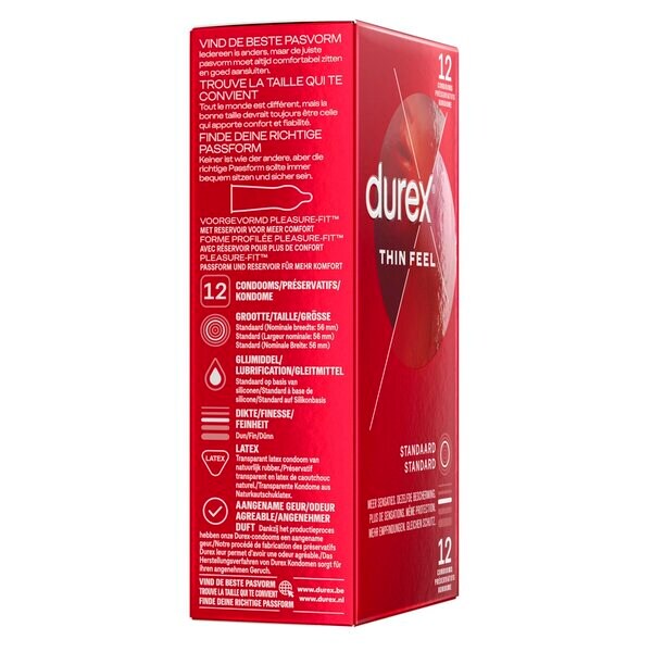 Preservativos Durex Thin Feel - Dispositivo Médico - 12 unidades