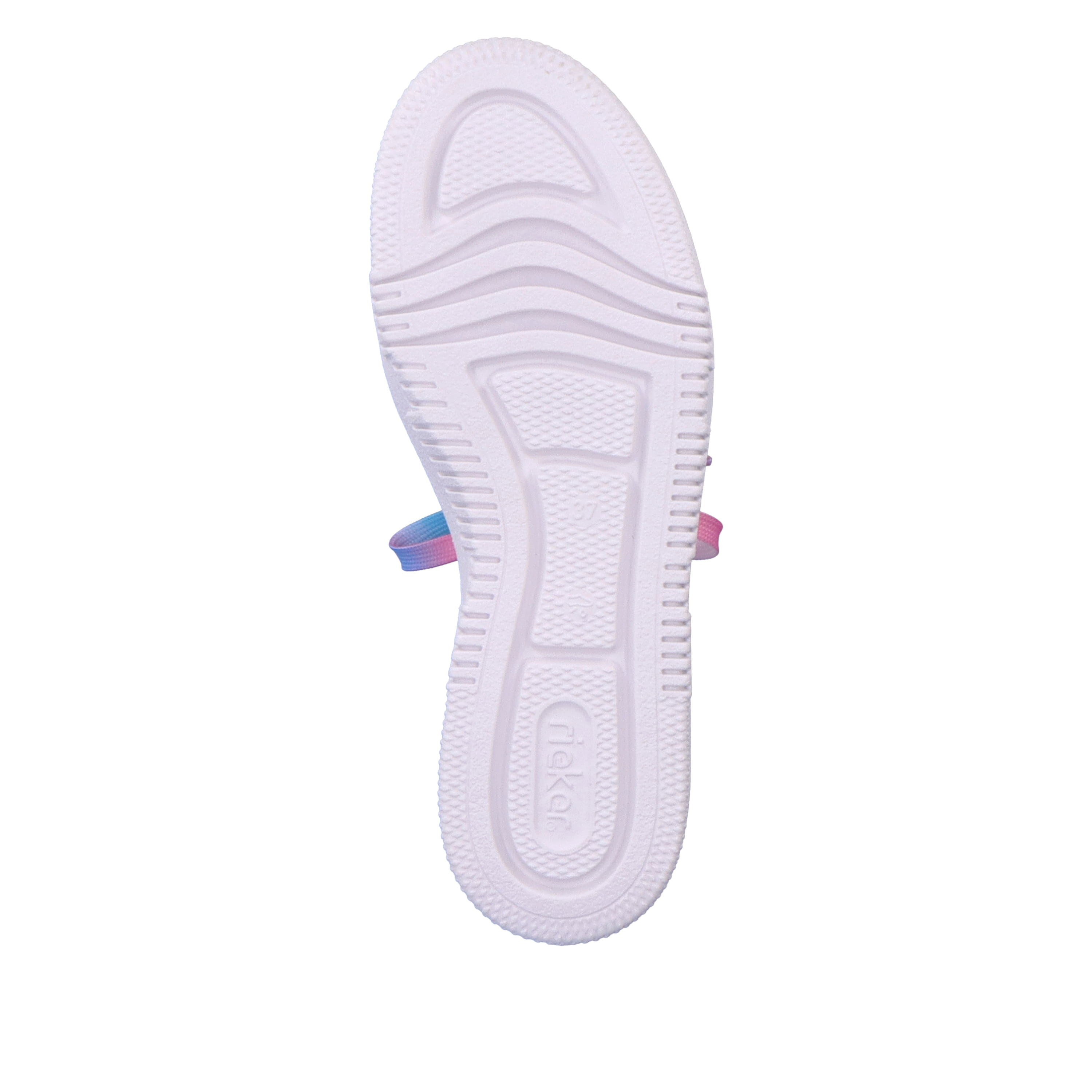 Rieker Damen Sneaker Low cremeweiß-flamigorosa