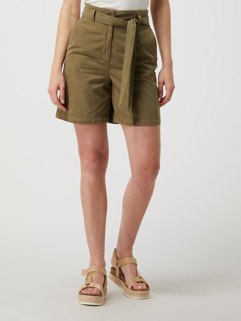 Shorts mit Lyocell-Anteil in olivgrün