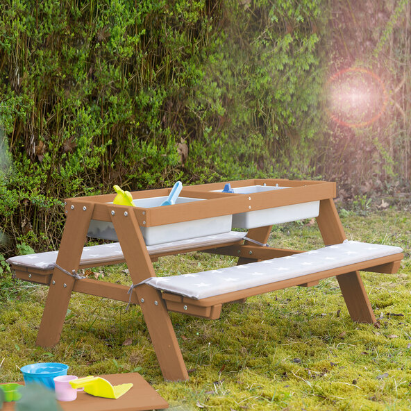 Outdoor-Kinder-Sitzgruppe Play for 4, teak