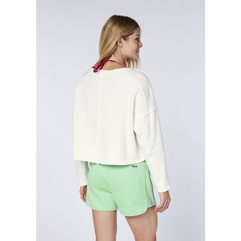 Chiemsee kurzer Loose-Fit Sweater Sweatshirt Damen