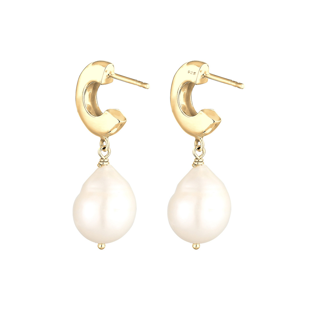 Elli Elli Boucles d'Oreilles Base Filigrane Perles d'eau Douce Boucles d'Oreilles Femm Boucles d'oreilles