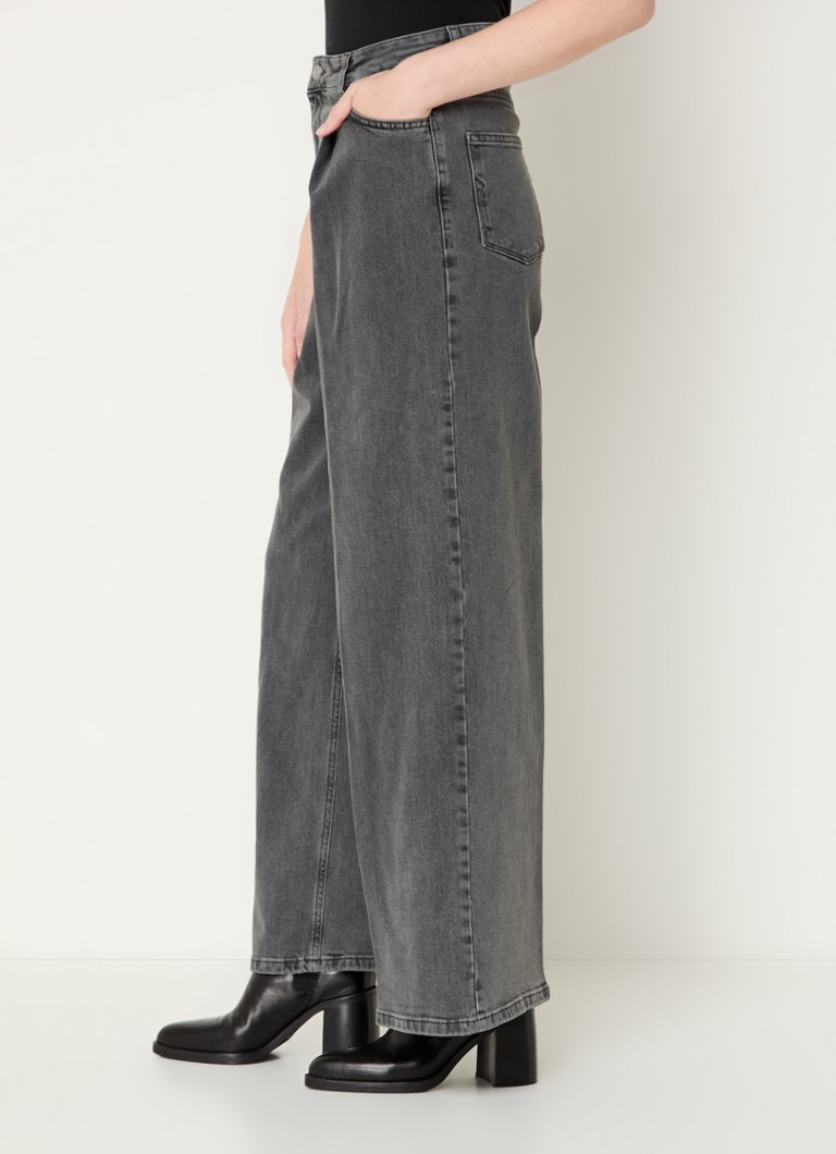 Selected Femme  Olivia high waist wide leg jeans met gekleurde wassing