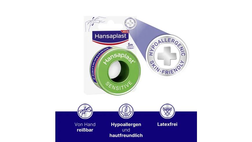 Hansaplast Fixierpflaster Sensitiv 5mx2,5cm 5 m