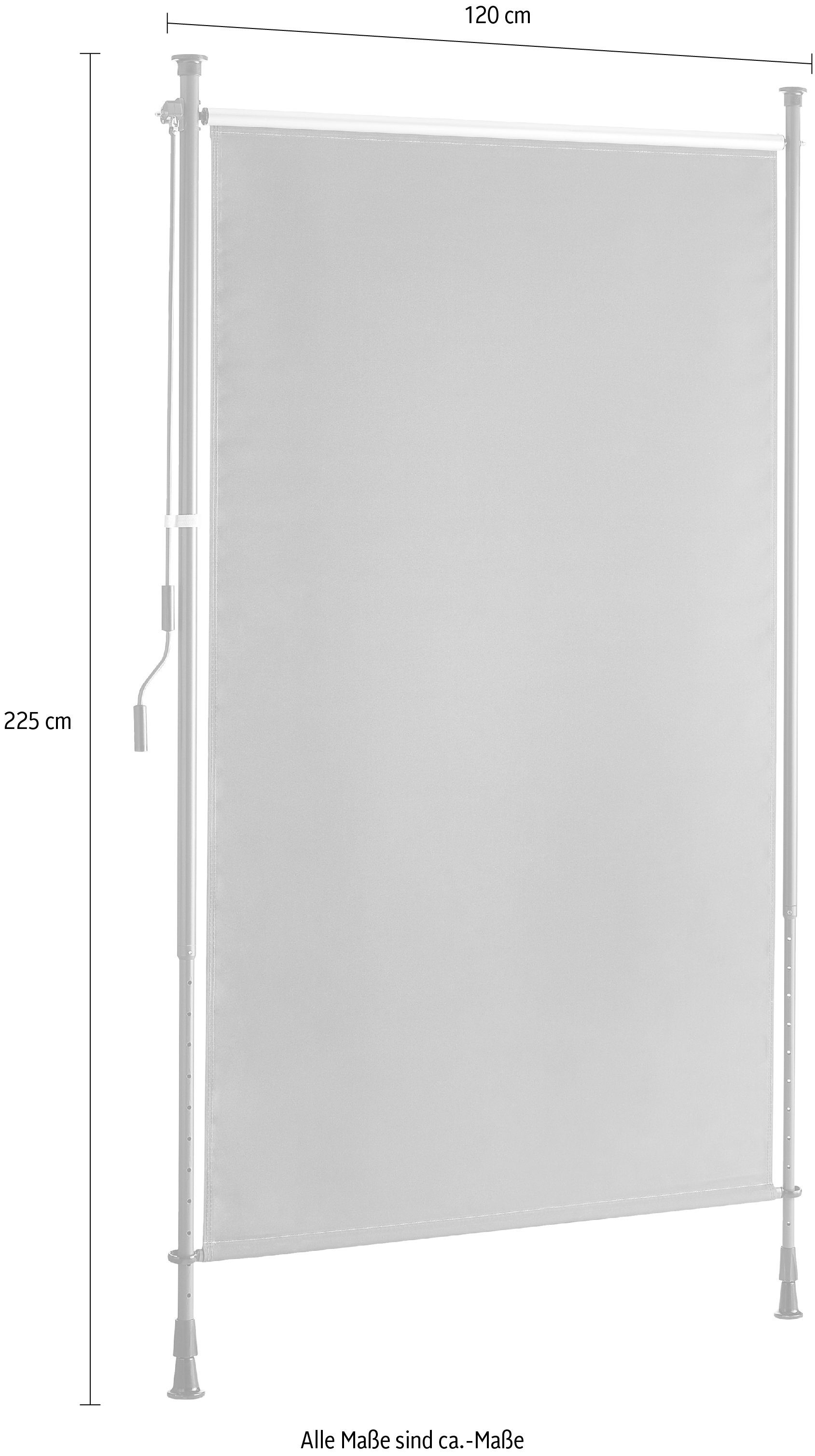 KONIFERA Senkrechtmarkise Klemmmarkise BxH: 120x225 cm, mit Teleskop-Funktion