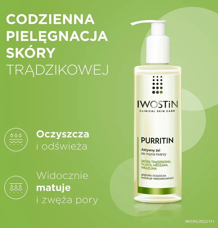 Iwostin Purritin aktyvus veido valomasis gelis