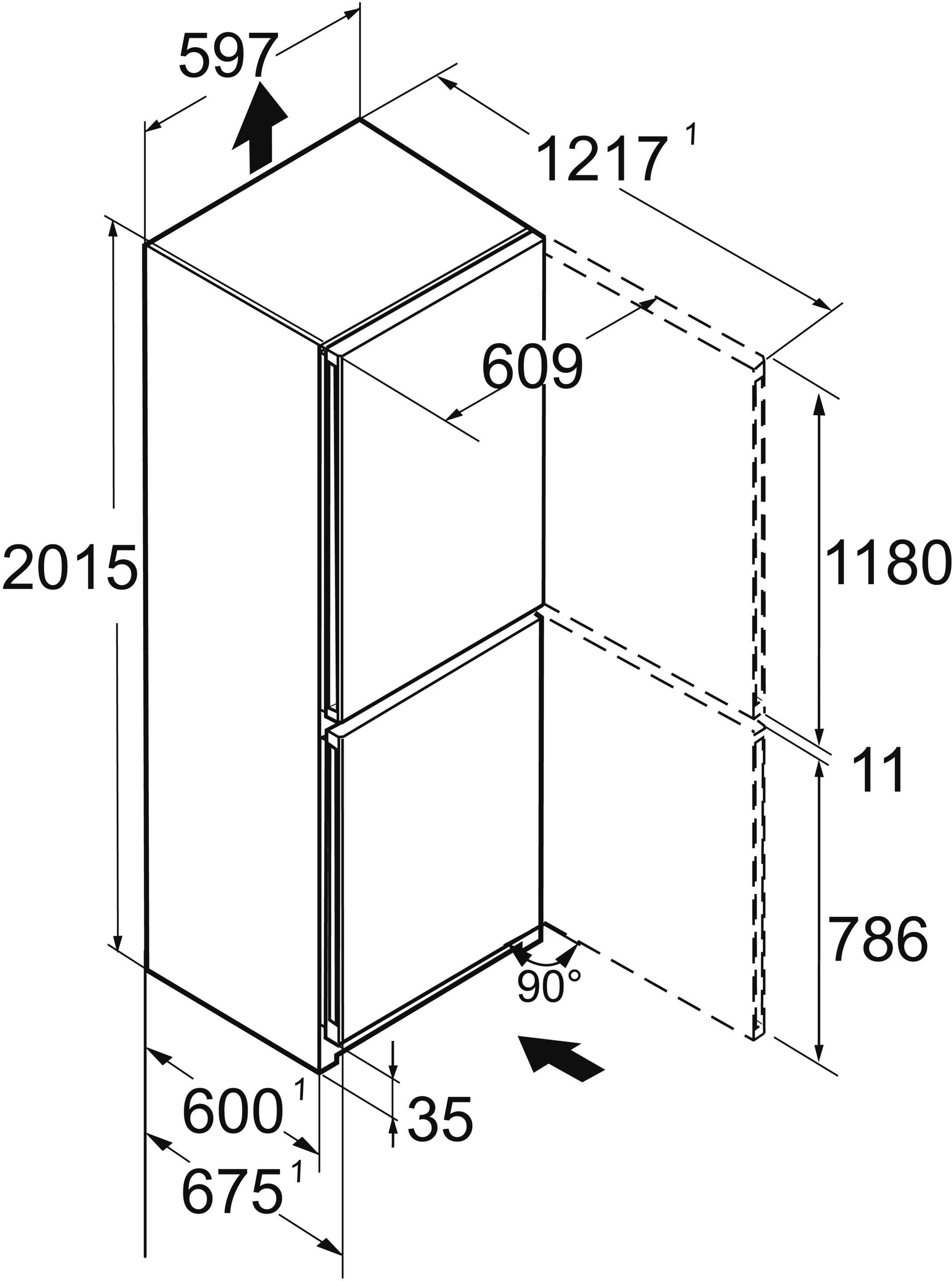 Liebherr Kühl-/Gefrierkombination CBNsda 5753_994860051, 201,5 cm hoch, 59,7 cm breit, 10 Jahre Herstellergarantie inkl.
