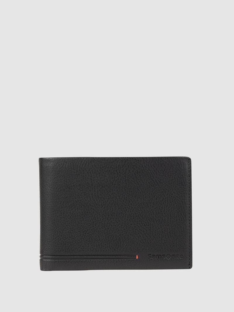 Portemonnaie aus Leder Modell 'Simpla' - RFID-blocking in schwarz