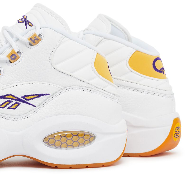 Reebok Question Mid white/yellow thread/ultra violet