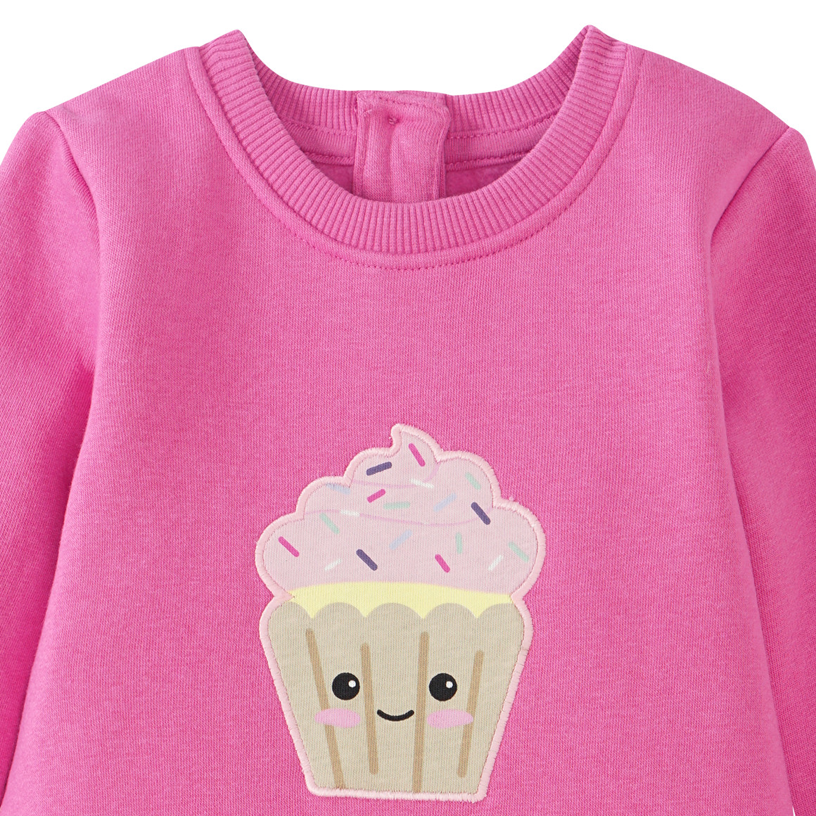 Baby Sweatkleid mit Cupcake-Applikation