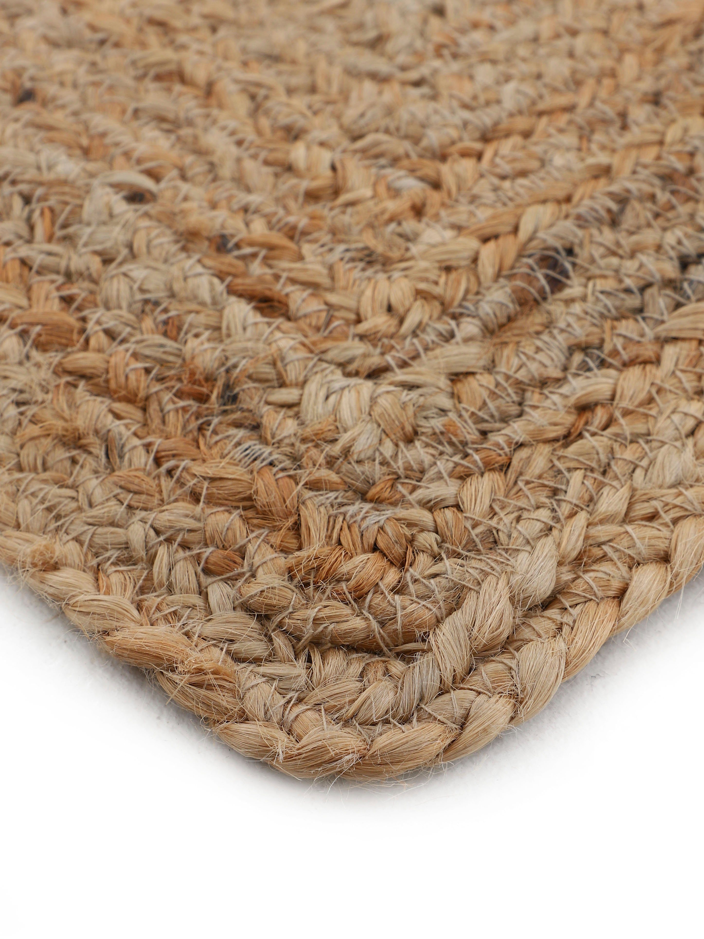 Teppich Nele Juteteppich Naturfaser, carpetfine, rechteckig, Höhe: 6 mm, geflochtener Wendeteppich aus 100% Jute, quadratisch und als Läufer
