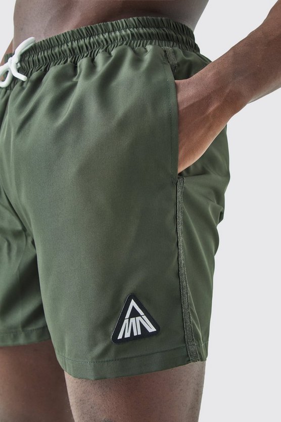 Kurze Man Badehose mit Triangle-Paspeln