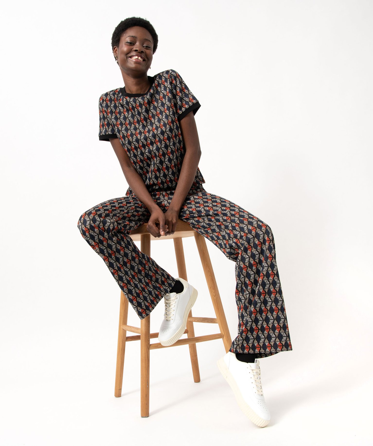 Tee-shirt à manches courtes imprimé femme multicolore | GEMO